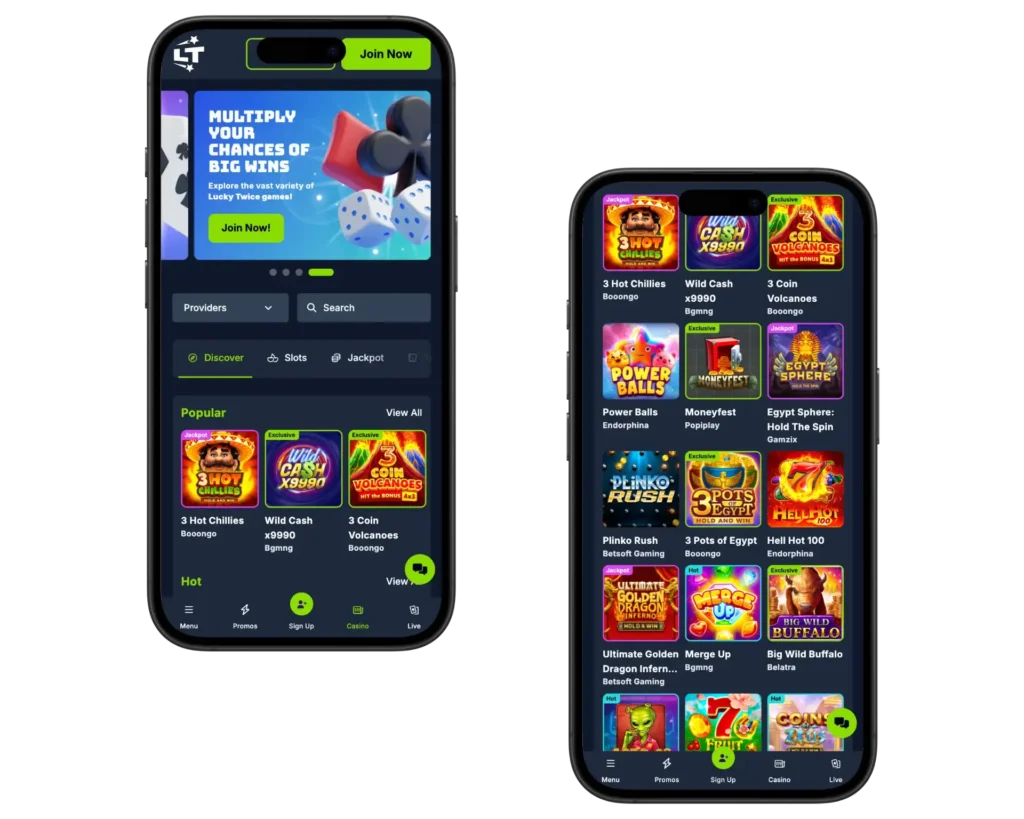 LuckyTwice Casino app